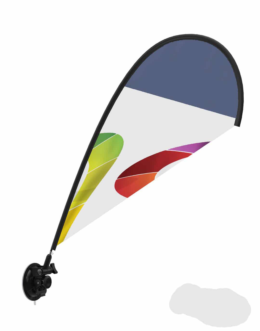 Mini Flag Ventouse - drapeau fixable intérieur ou extérieur